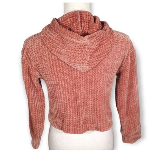 OLD NAVY DUSTY PINK CROPPED HOODIE SZ.M EUC. - Picture 4 of 7